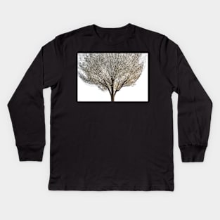 Cherry Tree Multiple Exposure Abstract Kids Long Sleeve T-Shirt